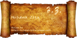 Holubek Zita névjegykártya